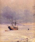 Ivan Aivazovsky, Frozen Bosphorus Under Snow